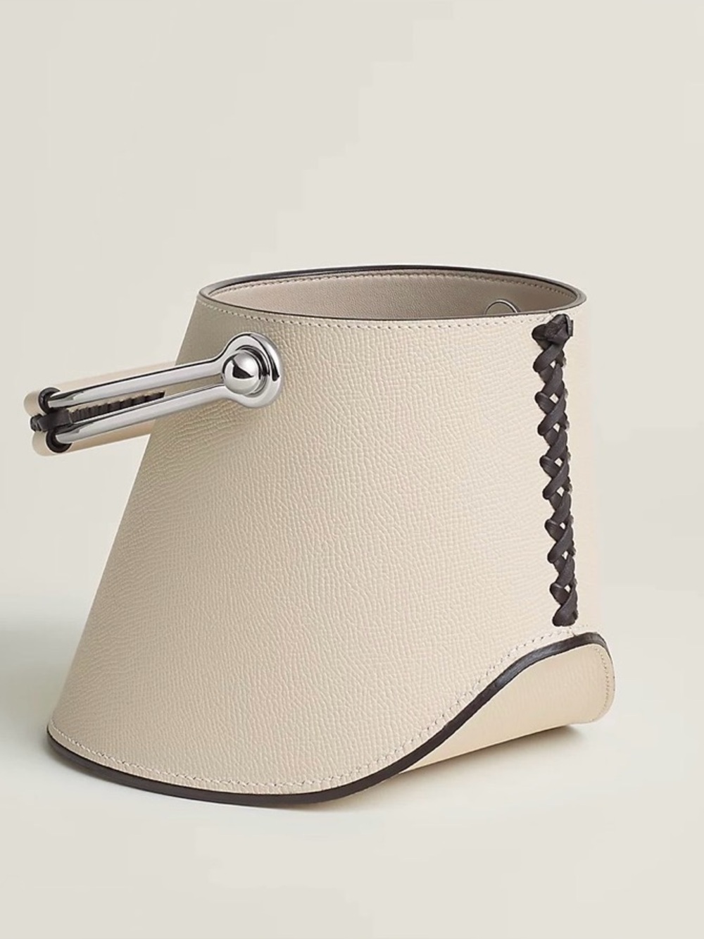 Hermes Sabót BLUE BOX in craie with contrast stitching New in Box